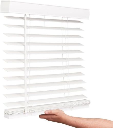 Lotus & Windoware Cordless 2 Inch Faux Wood Blind, 34.5" Wide x 60" Long
