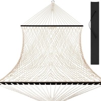 Cotton Rope 2-Person Double Hammock w/ Spreader Bars, Carrying Case&nbsp;