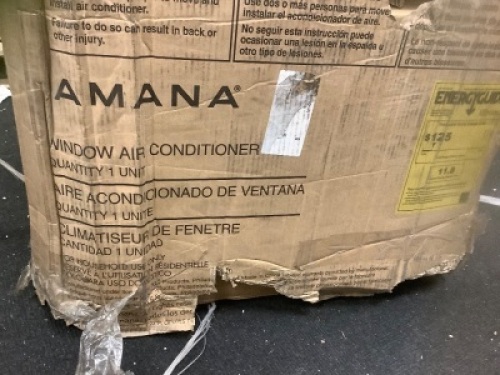 Amana Window Air Conditoner, Appears New, Sold as is.