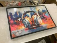 Graffiti Headphones Wall Art 36" x 24"