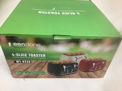 Eestone 4-Slice Toaster, Appears New, Sold as is.