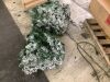 9' Pre-Lit Snow Flocked Artificial Pine Christmas Tree w/ Warm White Lights - 2