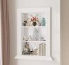 FUFU&GAGA White 27.3 in. H Built in Cabinet Wall Niche, 3-Tier Display Shelf