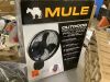 MULE Wall Mount Fan XL Indoor or Outdoor Matte Black 18 in. Oscillating 3-Speed High Velocity Max. 5100 CFM Fan with Remote - 8