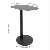 C-Shaped Iron Side Table