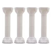 34.65 in. H White Decorative Roman Pillars, 4-Pack
