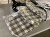 Lot of (3) VHC BRANDS Annie Portabella, Soft White Buffalo Check Ruffled Chair Pad - 2