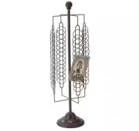 Brown Metal Spinning Photo and Card Holder Stand 25" Tall