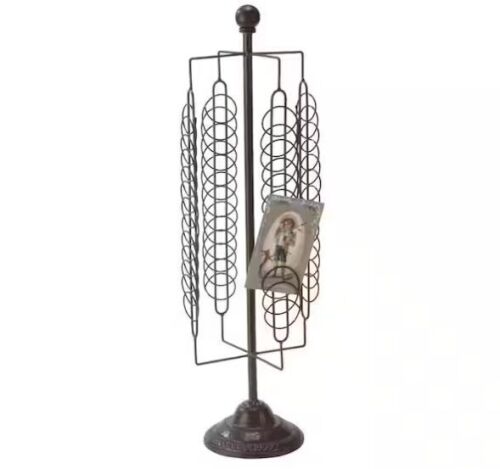 Brown Metal Spinning Photo and Card Holder Stand 25" Tall