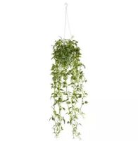 Nearly Natural Green Variegated Spiderwort Hanging Basket Artificial Plant