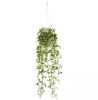 Nearly Natural Green Variegated Spiderwort Hanging Basket Artificial Plant