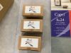 Lot of (3) Capri 24 in. W x 8 in. D Clear Glass with Pelican Brackets Decorative Wall Shelf - 3