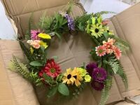 22" Mixed Floral Wreath