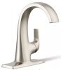 KOHLER Cursiva Single Handle Single Hole Bathroom Faucet in Vibrant Brushed Nickel