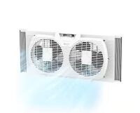 Comfort Zone 9 in. Twin Window Fan with Manually Reversible Airflow Control