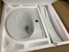 Hanikes Classic 20 in. Tall U-Shape White Vitreous China Pedestal Bathroom Sink With Overflow - 2