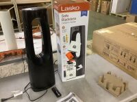Lasko Bladeless 1500W 28 in. Black Electric Oscillating Tower Ceramic Space Heater with Remote Control and Digital Display