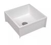 MUSTEE 24 in. x 24 in. x 10 in. Service Mop Basin for 3 in. DWV in White