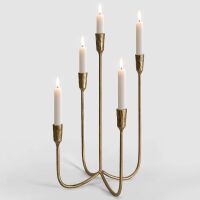 15" 5-Candle Cast Iron Candelabra