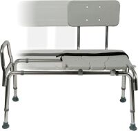 DMI Tub Transfer Bench and Shower Chair with Non Slip Aluminum Body