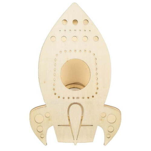 Paint Your Own Wood Light-up Rocket Case Pack - 36 Piece Count