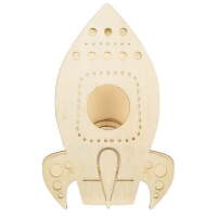 Paint Your Own Wood Light-up Rocket Case Pack - 36 Piece Count