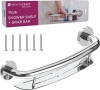 HEALTHCRAFT Plus 2-in-1 Shampoo Shelf and Decorative Grab Bar (16 Inch)