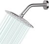 All Metal Rain Shower Head - Heavy Duty Stainless Steel, Easy Install, High Water Flow, Ultra-Thin Modern Design for Bathroom