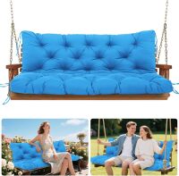 2-3 Seat Swing Cushion Replacement OutdoorSwing Cushions with Backrest and Ties Thickened 5 inch Patio Cushions Waterproof for Outdoor Porch Bench Furniture Cushions