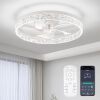 Ceiling Fans with Lights, Flush Mount Ceiling Fan with Lights and Remote, 6 Wind Speeds Low Profile Smart Ceiling Fan for Bedroom, Kids Room, Kitchen and Small Room 20"