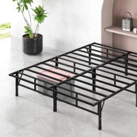 ZINUS SmartBase Compack Mattress Foundation, 14 Inch Metal Bed Frame, No Box Spring Needed, Sturdy Steel Slat Support