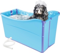 FHTONGE 49Gal Collapsible Extra Large Dog Bathtub with Drainage