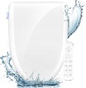 FVZ Bidet Toilet Seat Elongated Smart Heated Toilet Seat with Warm Water & Dryer, Feminine & Child Wash, Self-Clean Stainless Steel Nozzle, Adjustable Water Pressure, Slow Close Lid