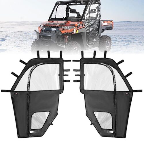 KEMIMOTO Upgraded Zipper Soft Doors for Polaris Ranger XP 1000 2017-2025, Ranger 1000 2020-2025
