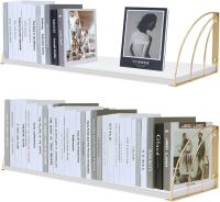 White Floating Shelves, 23.5" x 7.87", Set of 2