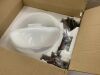 12 Inch Black Finish with Milk Glass Semi Flush Mount Ceiling Light - 2