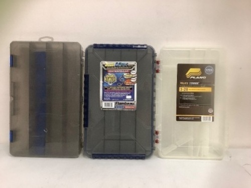 Lot (3) Tackle Boxes, Appears New, Sold as is