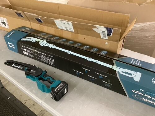 Seesii PS600 2-in-1 Electric Pole Saw and 6 Inch Mini Chainsaw