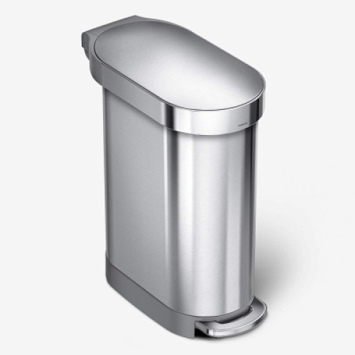 simplehuman 12 Gallon Slim Hands-Free Trash Can