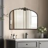 Baroque Traditional Ornate Arched Wall Mirror, 32" x 24"