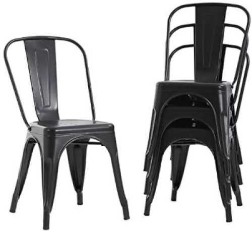 Metal Dining Chairs, Set of 4