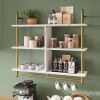 Wall Mounted Floating Pipe Shelving 3 Tier 41.5"