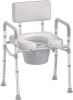 HOMLAND Bedside Commode with Padded Seat and Backrest