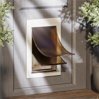 Dog Door with Durable Plastic Frame for Pets Up to 45lb