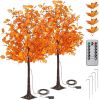 6FT Artificial Lighted Maple Tree, 2 Pack