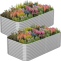 Galvanized Raised Garden Bed, 8' x 4', 2 Pack