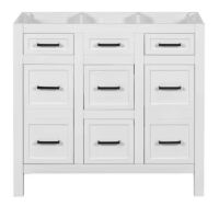 ModernLuxe 36inch White Bathroom Vanity without Top