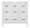 ModernLuxe 36inch White Bathroom Vanity without Top
