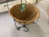 Vigoro Growers Medium Black Metal Hanging Round Planter with Coco Liner (14 in. L x 14 in. W x 7 in. H) - 2