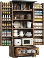 Pantry Cabinet with Adjustable Shelves and Drawer